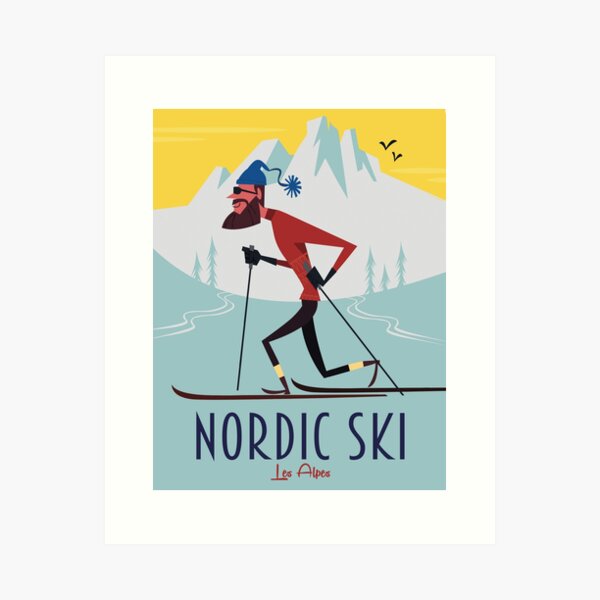 Cross Country Ski Thermometer Poster for Sale by carlstad