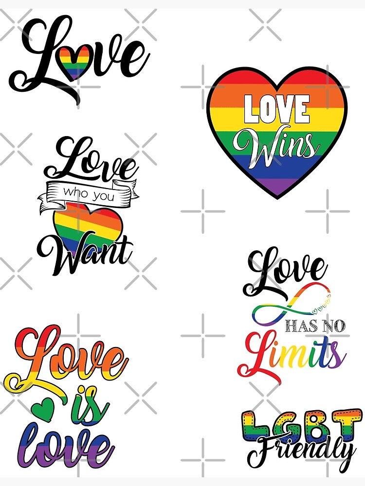 Disover Gay Pride sticker pack Premium Matte Vertical Poster