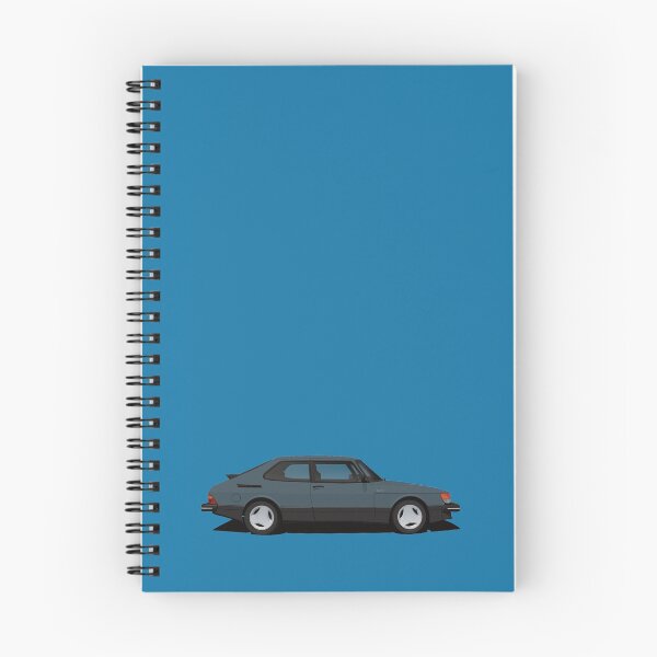 Item preview, Saab 900 Turbo Aero - blue-grey - illustration designed and sold by knappidesign.