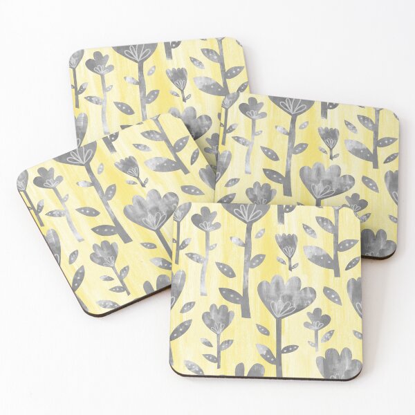 Item preview, Yellow / Grey Spring Florals designed and sold by Sofya Dushkina.