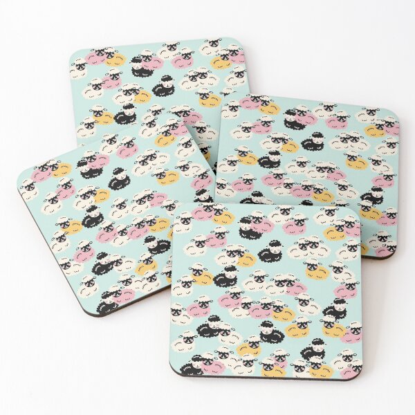 Item preview, Cute Sheep on blue Background designed and sold by kapotka.