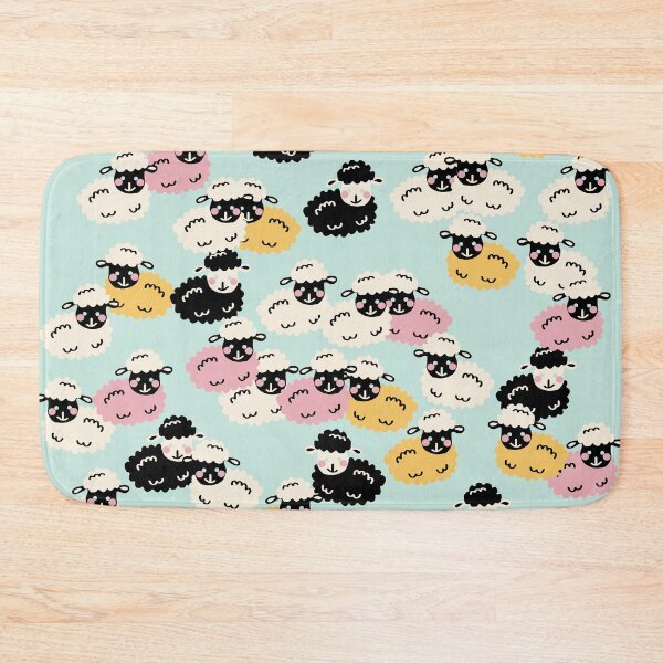 Item preview, Cute Sheep on blue Background designed and sold by kapotka.