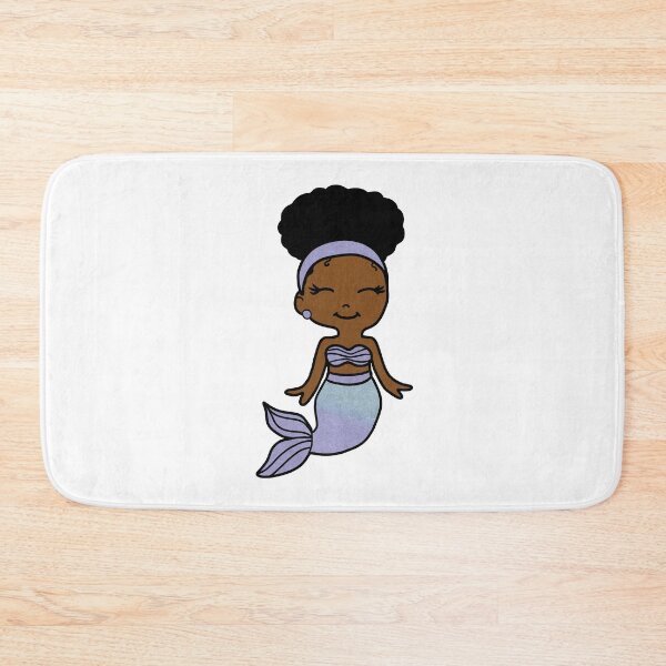 Item preview, Cute Afro Girl Black Mermaid designed and sold by Logiamerch.