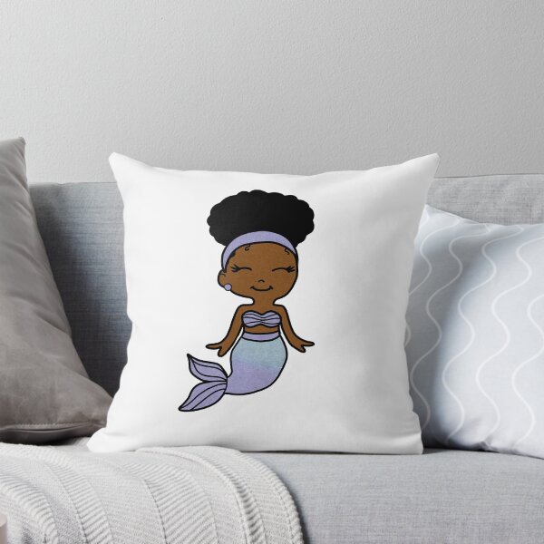 Item preview, Cute Afro Girl Black Mermaid designed and sold by Logiamerch.
