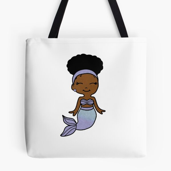 Item preview, Cute Afro Girl Black Mermaid designed and sold by Logiamerch.
