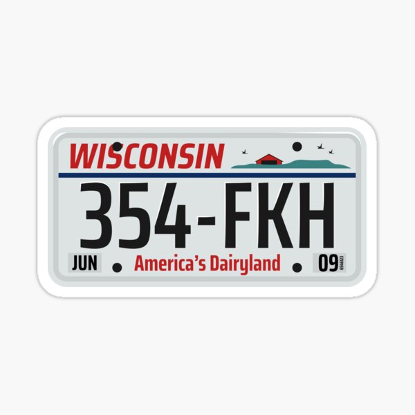 Vista previa del artículo con la obra «Matrícula del estado de Wisconsin», diseñado y vendido por razvigod.