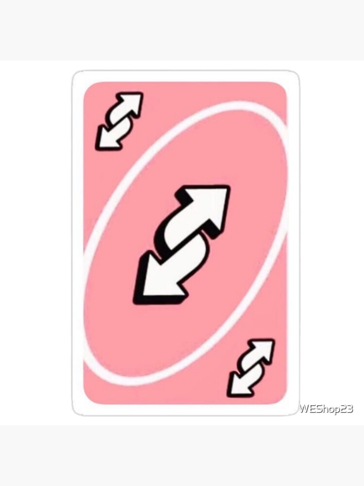 Pink Uno reverse card