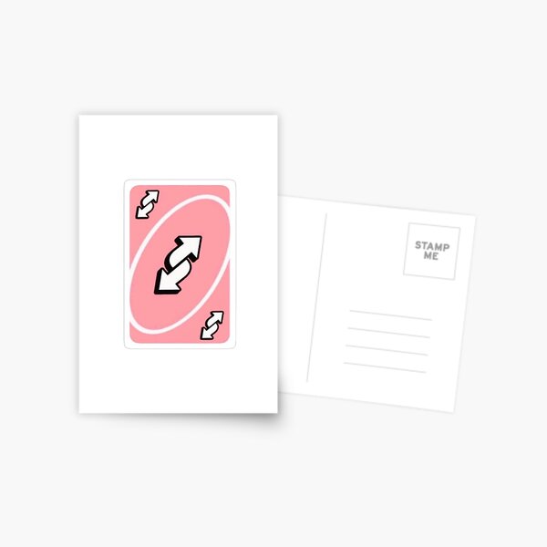 Copy of Copy of Galaxy uno reverse card pink Greeting Card for