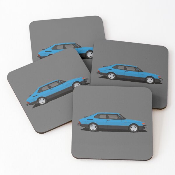 Item preview, Saab 900 Turbo Aero - blue - illustration designed and sold by knappidesign.