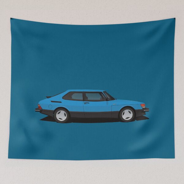 Item preview, Saab 900 Turbo Aero - blue - illustration designed and sold by knappidesign.