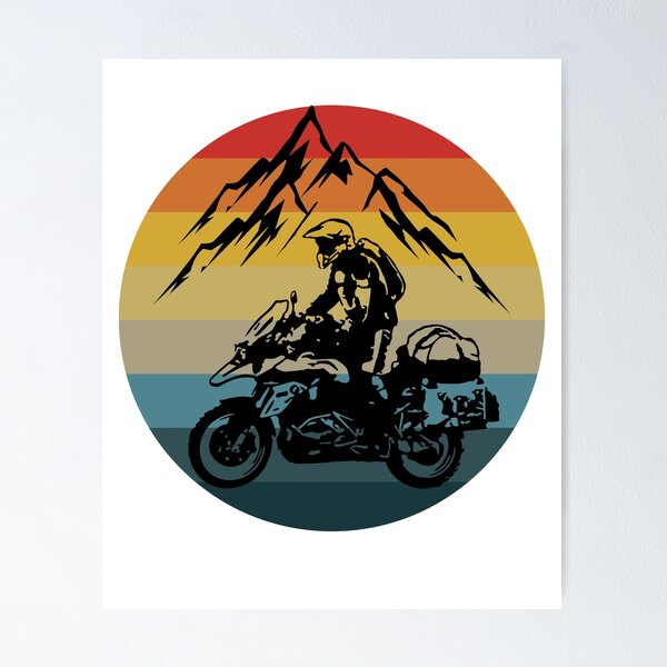 Item preview, Vintage Retro Mountains Off Road 1200 GS 1250 Adventure Motorcycle Travel designed and sold by Vrabis.