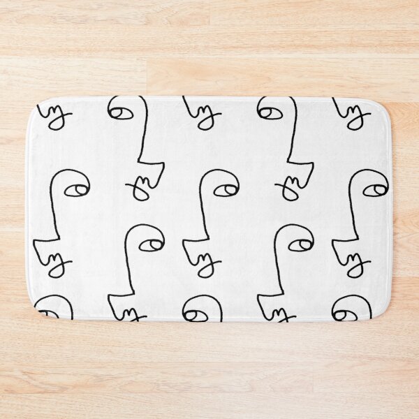 Item preview, Minimalist Abstract Faces Pattern designed and sold by cadinera.