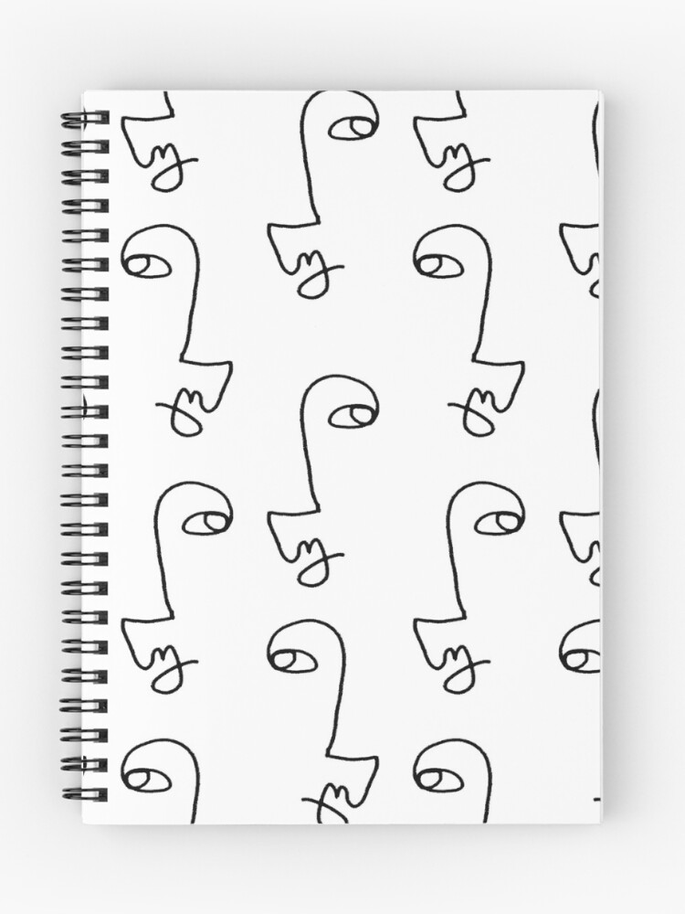 Thumbnail 1 of 3, Journal, Minimalist Abstract Faces Pattern designed and sold by cadinera.