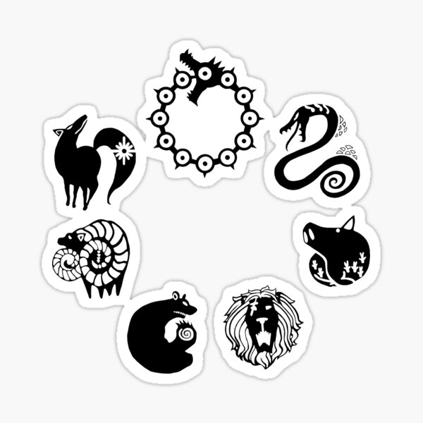 Seven Deadly Sins Symbols Tattoo Bundle Svg Tattoo Bundle