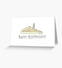 happy birthday pizza Greeting Card