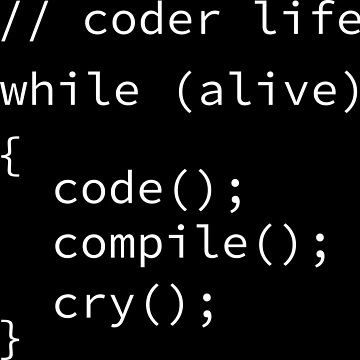 Artwork thumbnail, Coding Life - Code Compile Cry Repeat by geoji
