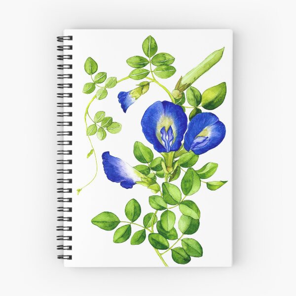 Item preview, Watercolor Butterfly Pea flowers  designed and sold by ShadedShirlies.