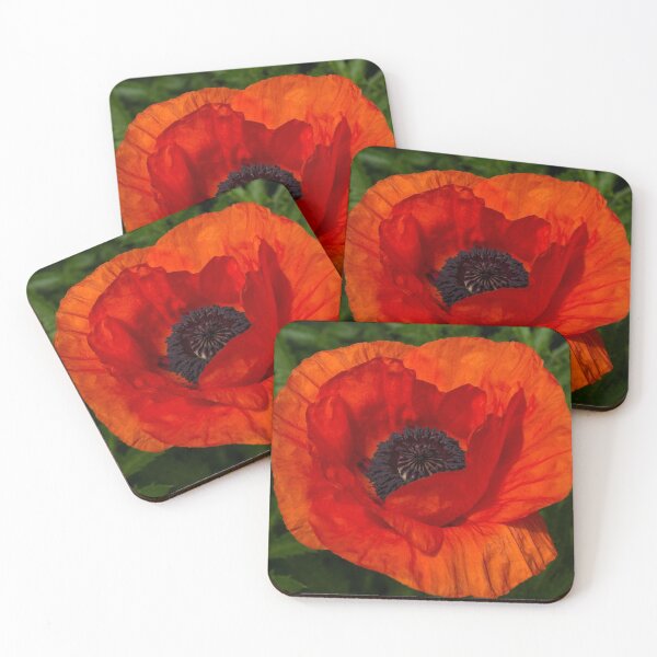 Item preview, Bold Crushed Silk - Big and Beautiful Red Poppy designed and sold by Georgia Mizuleva.