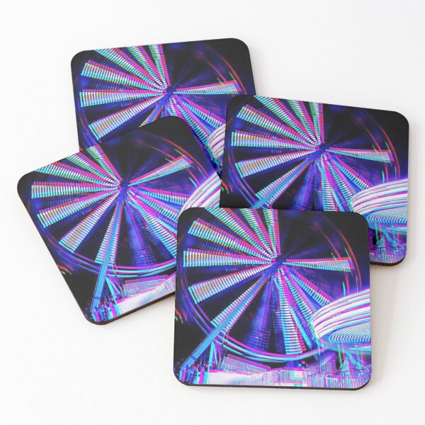 Item preview, Ferris Wheel Vaporwave Glitch Art  designed and sold by glitchhub.