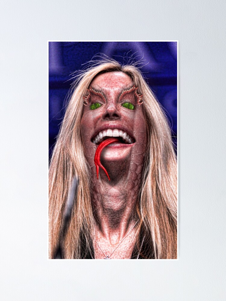 Alternate view of Ann Coulter Lizard Monster Poster