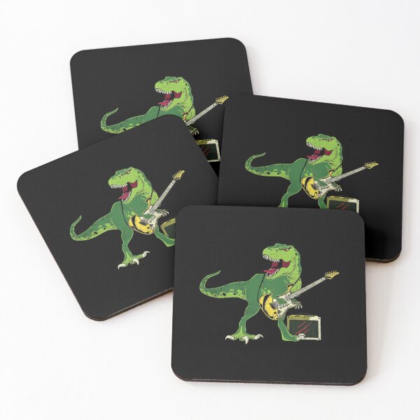 Item preview, T-Rex with Guitar Dinosaur Rock GItarrist Children designed and sold by Lenny Stahl.