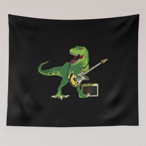 Item preview, T-Rex with Guitar Dinosaur Rock GItarrist Children designed and sold by Lenny Stahl.