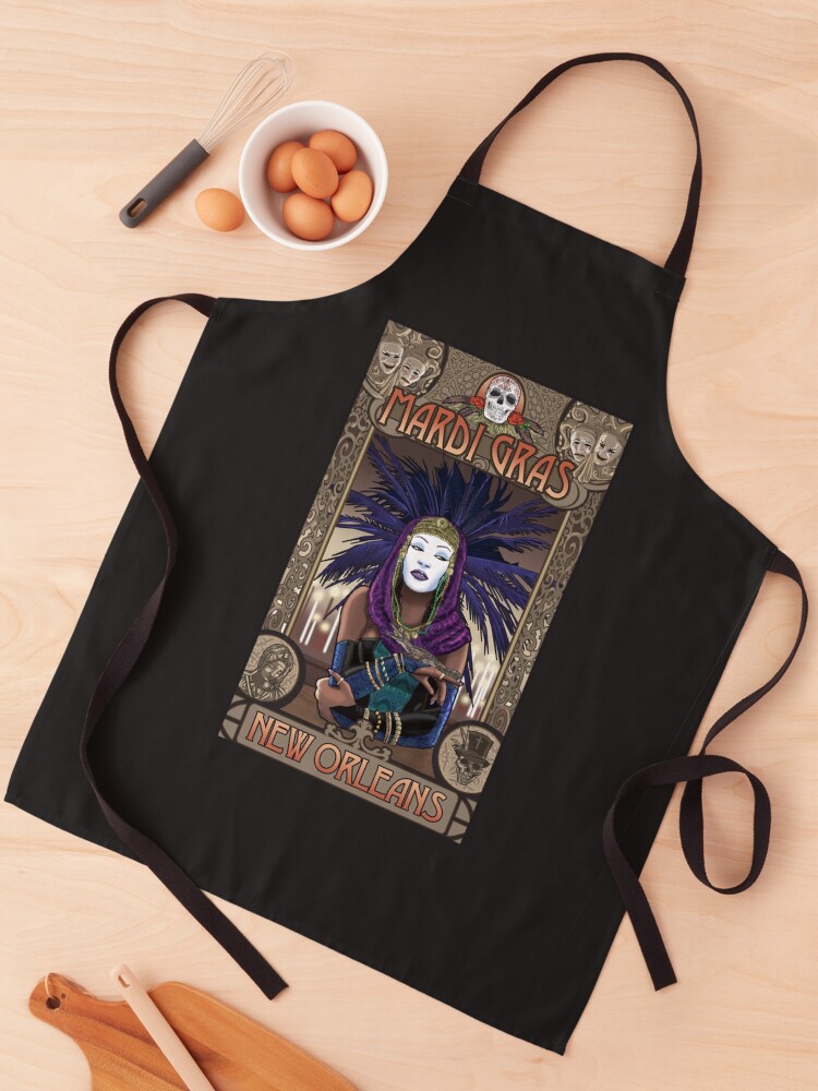 Mardi Gras Apron n349b 