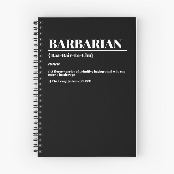 Item preview, DnD Barbarian Definition Class Print designed and sold by ToplineDesigns.