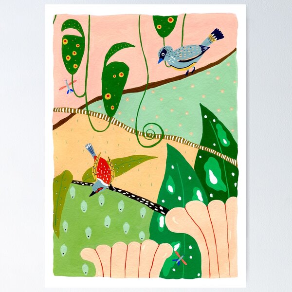 Item preview, Tropical birds print designed and sold by LisaMillArt.