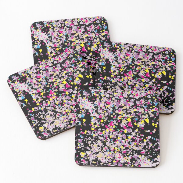Item preview, Confetti Black Colorful Pattern designed and sold by LIRAZ ZIV.