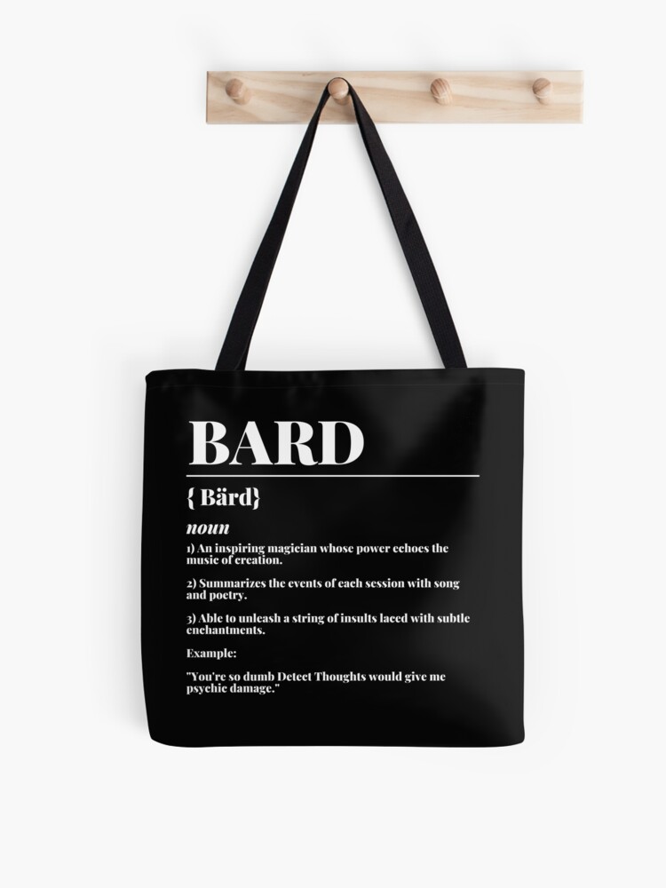 Bard Class Tote Bag Dungeons and Dragons RPG, Reusable Bag, Zero Waste  Product, Dnd Gift Bag, Gaming, Eco Friendly, 100% Cotton - Etsy