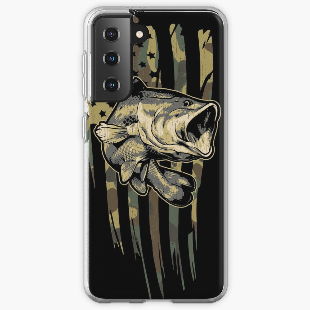 Camo US Flag Bass Fishing Samsung Galaxy Phone Case for Sale by