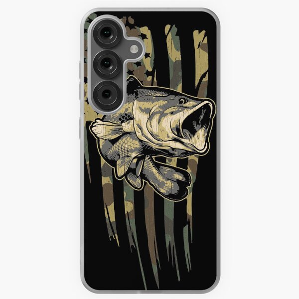Item preview, Camo US Flag Bass Fishing designed and sold by Daily Grind 19.