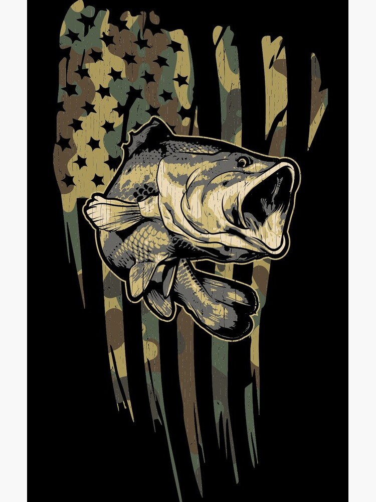 Camo US Flag Bass Fishing | Samsung Galaxy Phone Case