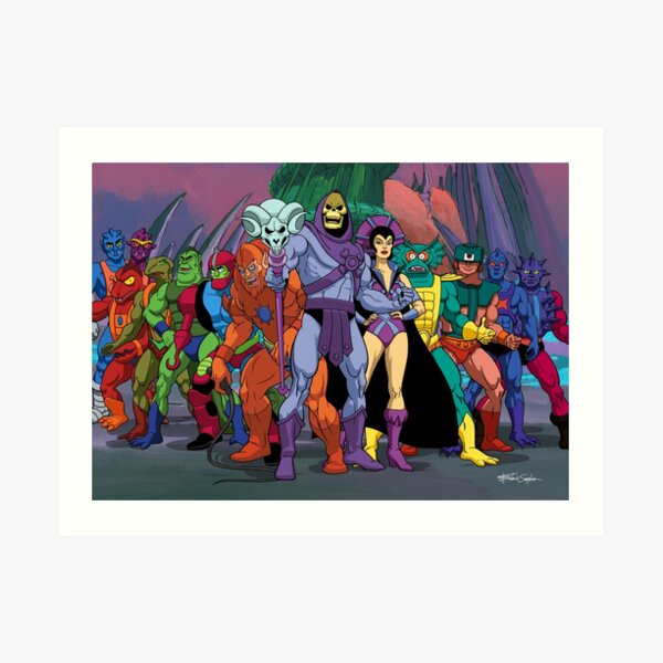Evil Warriors Filmation Style Art Print