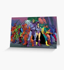 Evil Warriors Filmation Style Greeting Card
