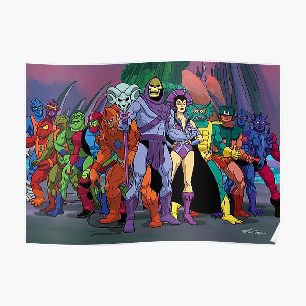 Evil Warriors Filmation Style Poster By Santalux Redbubble
