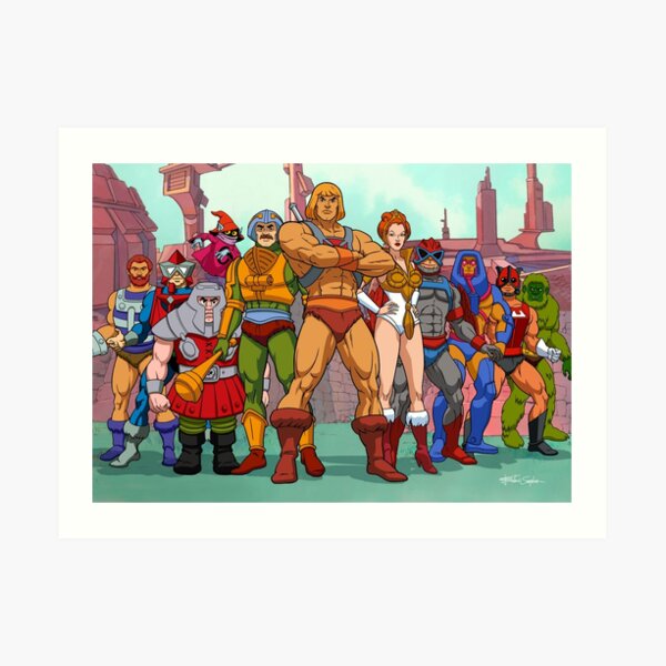 Heroic Warriors Filmation style Art Print