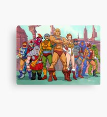 Heroic Warriors Filmation style Metal Print