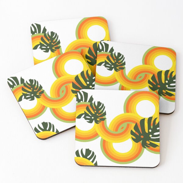 Item preview, 70's Circles and Monstera designed and sold by jenbucheli.