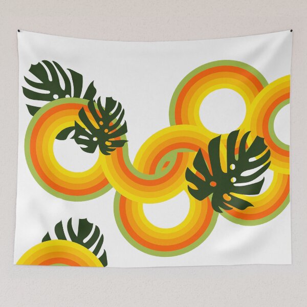 Item preview, 70's Circles and Monstera designed and sold by jenbucheli.
