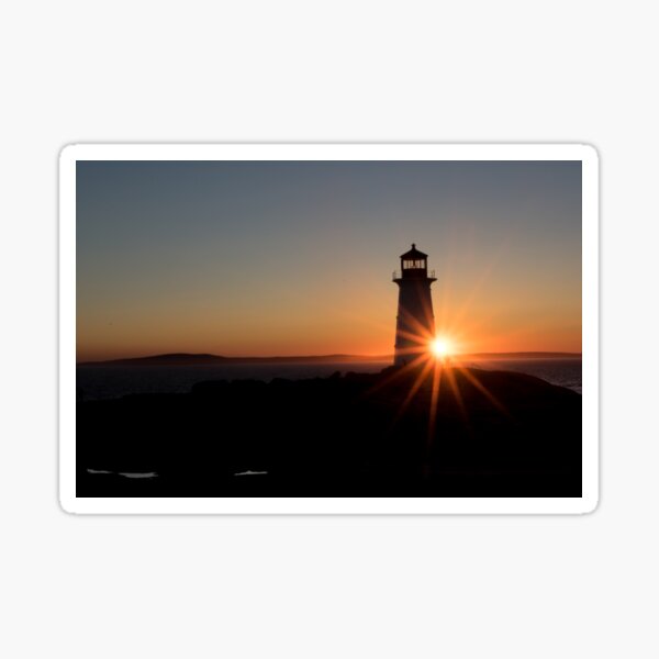 Lighthouse at Sunset Sticker