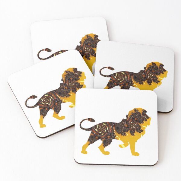 Item preview, Golden Fractal Lion designed and sold by Elisabeth Lucas.