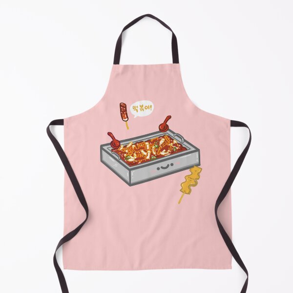 Item preview, Kawaii korea street food spicy rice cake 떡볶이 with odeng (fish cake) design sticker designed and sold by Marie-c-doodles.