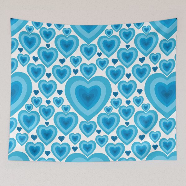 Item preview, Big Blue Love Hearts designed and sold by Squarebird.