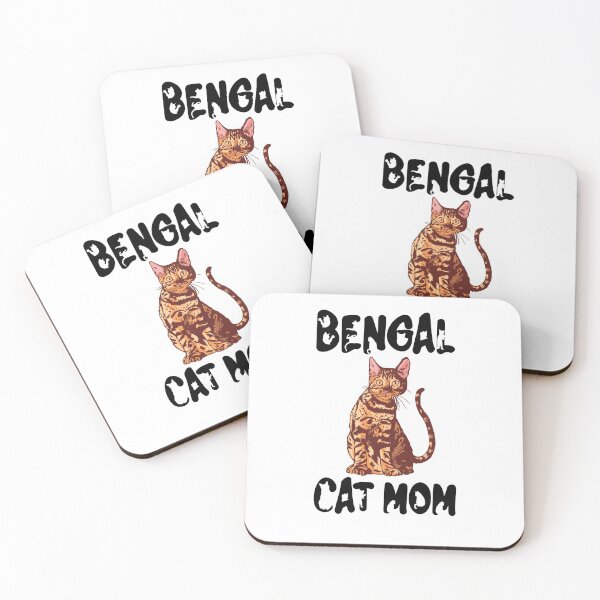 Item preview, Bengal Cat Mom Black Text Design - Featuring Hand Drawn Bengal Cat designed and sold by jonrdesign.