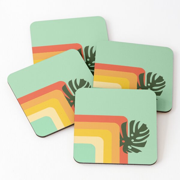 Item preview, 70's Stripes and Monstera designed and sold by jenbucheli.