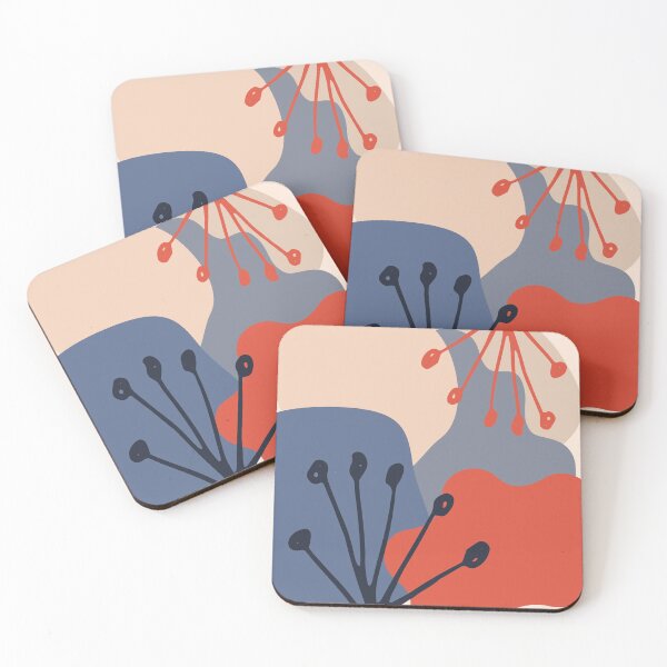 Item preview, Red Blue Grey Beige Colourful Abstract Pattern Version 1 designed and sold by hewn505.