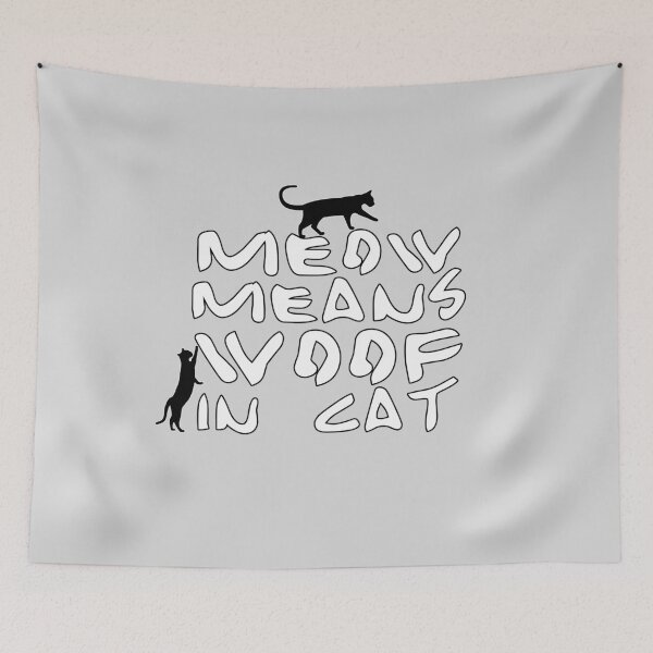 Item preview, Meow means ‘woof’ in cat. designed and sold by PGPshop.