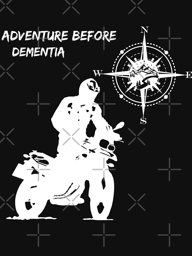 Thumbnail 7 of 7, Classic T-Shirt, Adventure Before Dementia 700 GS Motorcycle Funny Mountain designed and sold by Vrabis.
